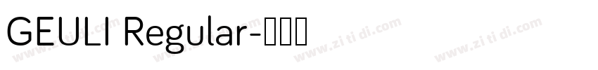 GEULI Regular字体转换